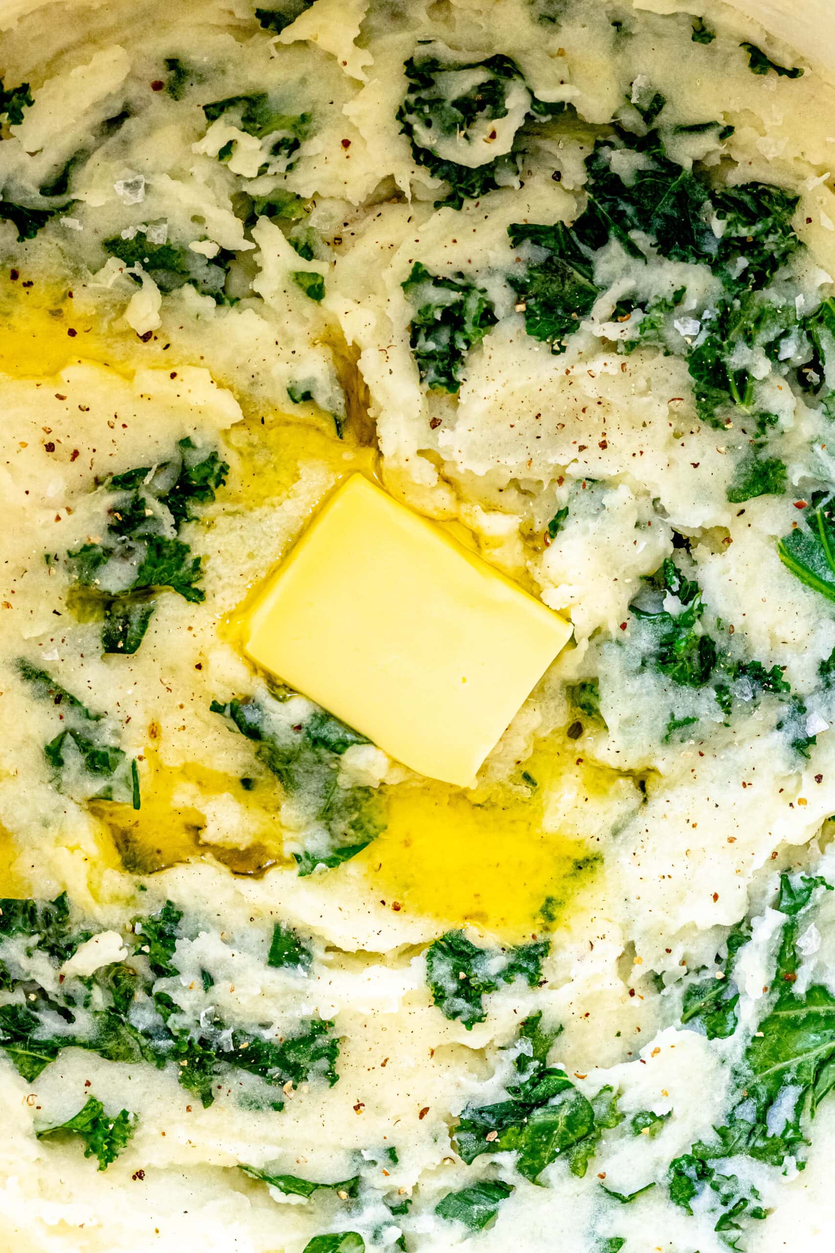 Mashed potatoes with spinach and butter made easy with this simple colcannon recipe.