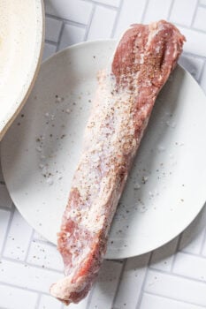 raw seasoned pork tenderloin