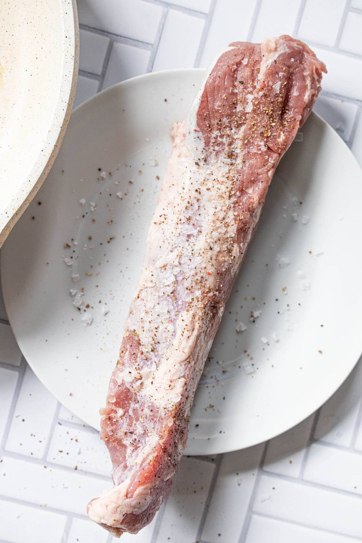 raw seasoned pork tenderloin