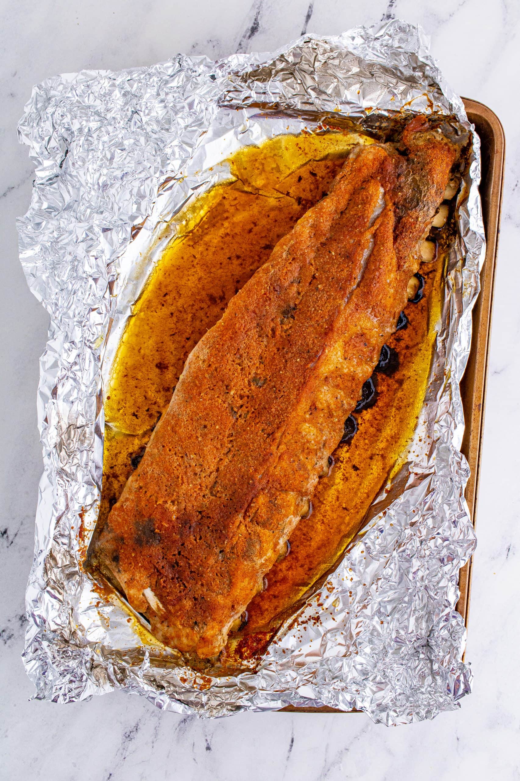 picture of ribs rubbed in rib rub seasoning