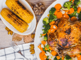 Barbecue Chicken with Succotash